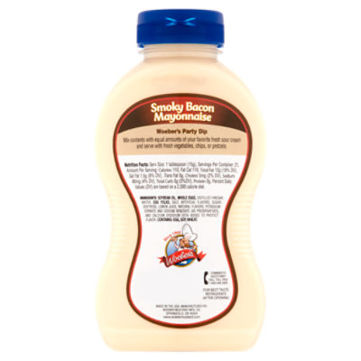 Woeber's Mayo Gourmet Smoky Bacon Mayonnaise, 11 fl oz