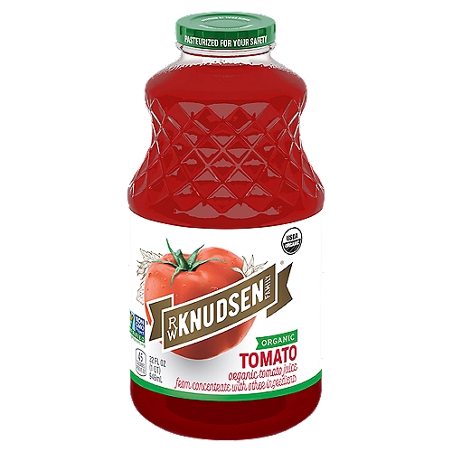 R.W. Knudsen Family Organic Tomato Juice, 32 fl oz
Organic tomato juice from concentrate with other ingredients