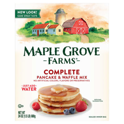 Maple Grove Farms Complete Pancake & Waffle Mix, 24 oz, 24 Ounce