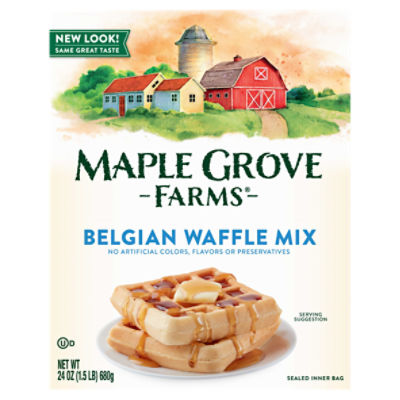 Maple Grove Farms Belgian Waffle Mix, 24 oz, 24 Ounce