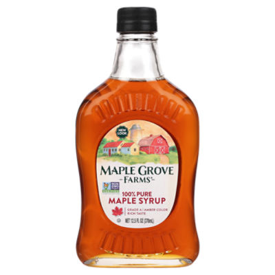 Maple Grove Farms of VT Pure Maple Syrup Grade A Amber color (12.5oz), 12.5 Fluid ounce