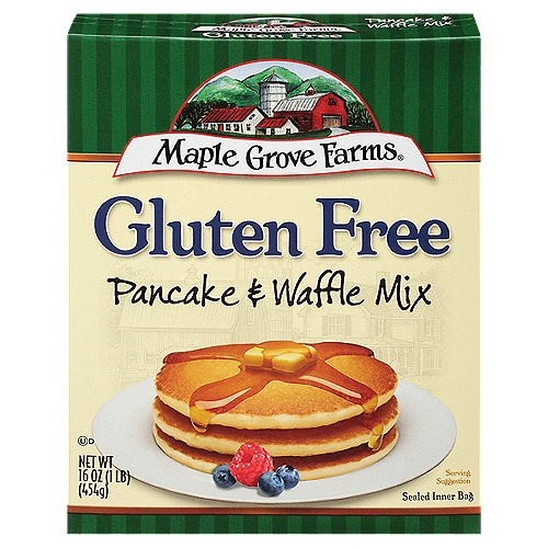 Maple Grove Farms Gluten Free Pancake & Waffle Mix, 16 oz
Our pancake and waffle mixes are ground by master millers who hand select the best grains. This old fashioned process results in a superior product you can not only taste, but see in the palm of your hand.