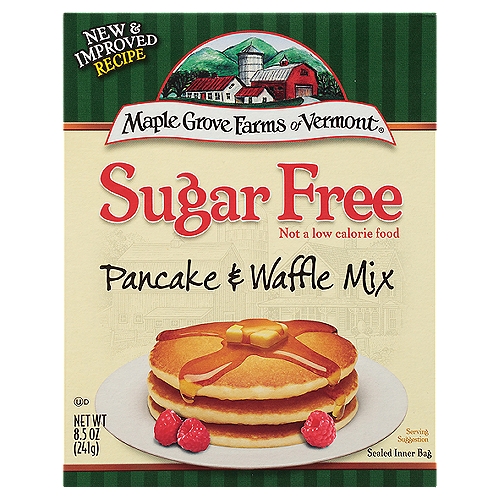 Maple Grove Farms Sugar Free Pancake & Waffle Mix, 8.5 oz
Our pancake and waffle mixes are ground by master millers who hand select the best grains. This old fashioned process results in a superior product you can not only taste, but see in the palm of your hand.