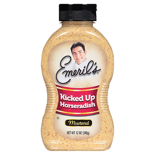Emeril's Kicked Up Horseradish Mustard, 12 oz