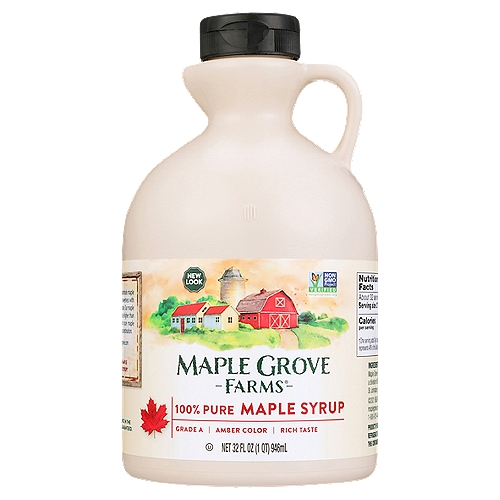 Maple Grove Farms of VT Pure Maple Syrup Grade A Amber color (32oz)