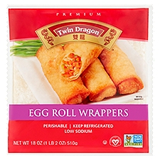 Twin Dragon Premium Egg Roll Wrappers, 18 oz, 18 Ounce