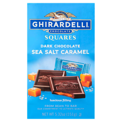Ghirardelli Chocolate Squares Sea Salt Caramel Dark Chocolate, 5.32 oz