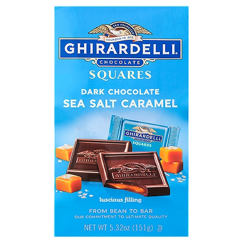 Ghirardelli Chocolate Squares Sea Salt Caramel Dark Chocolate, 5.32 oz