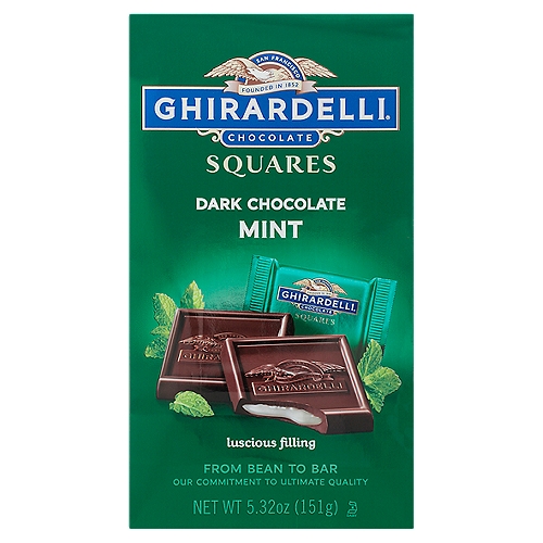 Ghirardelli Chocolate Squares Mint Dark Chocolate, 5.32 oz