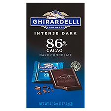 Ghirardelli Intense Squares 86% Cacao, Dark Chocolate, 4.12 Ounce