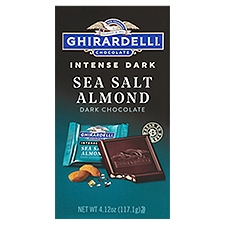 Ghirardelli Intense Squares Sea Salt Almond, Dark Chocolate, 4.12 Ounce