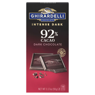 GHIRARDELLI Intense Dark Chocolate Bar, 92% Cacao, 3.17 Oz Bar - Fairway