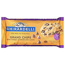 Ghirardelli Semi-Sweet Chocolate Chips, Premium Baking Grand Chips, 11 Ounce