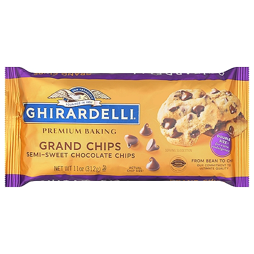 Ghirardelli Semi-Sweet Chocolate Chips Premium Baking Grand Chips, 11 oz