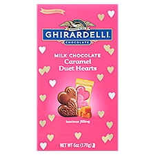Ghirardelli Chocolate Caramel Duet Hearts Milk Chocolate Limited Edition, 6 oz