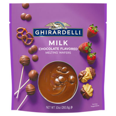 GHIRARDELLI Milk Chocolate Flavored Melting Wafers, 10 oz Bag