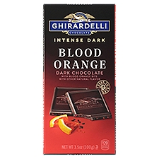 GHIRARDELLI Intense Dark Chocolate Bar, Blood Orange, 3.5 Oz Bar