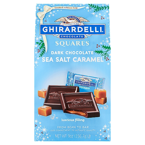 Ghirardelli Sea Salt Caramel Dark Chocolate Squares, 9 oz