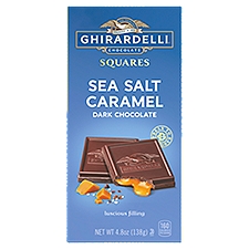 Ghirardelli Squares Bar Sea Salt Caramel, Dark Chocolate, 4.8 Ounce