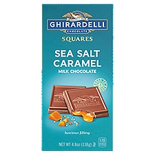 Ghirardelli Sea Salt Caramel, Milk Chocolate Squares Bar, 4.8 Ounce