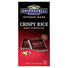 GHIRARDELLI Intense Dark Chocolate Bar, Crispy Rice, 3.5 Oz Bar