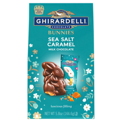 Ghirardelli Sea Salt Caramel Bunnies Milk Chocolate Limited Edition, 5.