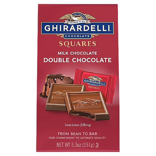 Ghirardelli Squares Double Chocolate Milk Chocolate, 5.3 oz
