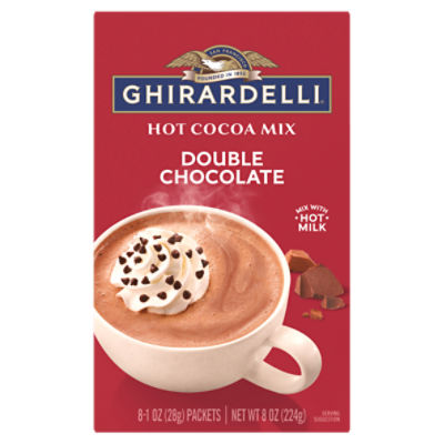 Ghirardelli Double Chocolate Hot Cocoa Mix, 1 oz, 8 count