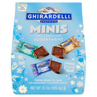 Ghirardelli Chocolate Minis Milk Chocolate Assortment Bite Size, 10.7 oz