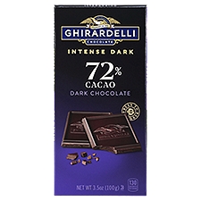 GHIRARDELLI Intense Dark Chocolate Bar, 72% Cacao, 3.5 Oz Bar