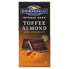 Ghirardelli Intense Toffee Almond, Dark Chocolate Bar, 3.2 Ounce