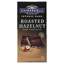 GHIRARDELLI Intense Dark Chocolate Bar, Roasted Hazelnut, 3.5 Oz Bar