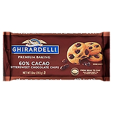 Ghirardelli Chocolate Chips, 60% Cacao Bittersweet Premium Baking, 10 Ounce
