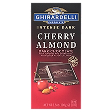 GHIRARDELLI Intense Dark Chocolate Bar, Cherry Almond, 3.5 Oz Bar