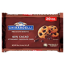 Ghirardelli Chocolate Chips, 60% Cacao Bittersweet Premium Baking, 20 Ounce