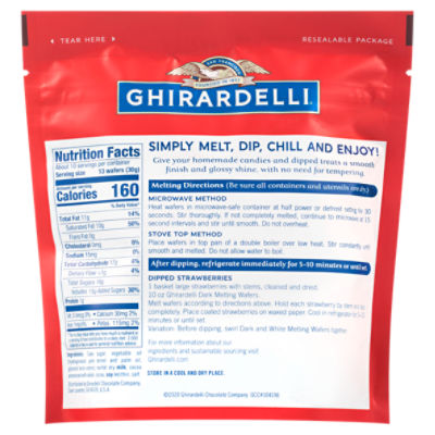 GHIRARDELLI Dark Chocolate Flavored Melting Wafers, 10 Oz Bag, Baking  Chips, Nuts & Bars