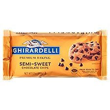 Ghirardelli Baking Chips, Semi-Sweet Chocolate Premium Chocolate Chips for Baking, 12 Ounce