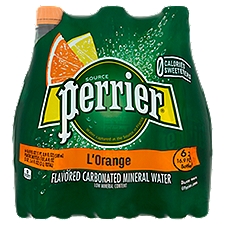Perrier L'Orange, Flavored Carbonated Mineral Water, 101.4 Fluid ounce
