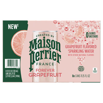 Maison Perrier Grapefruit Flavored Sparkling Water, 11.15 fl oz, 8 count