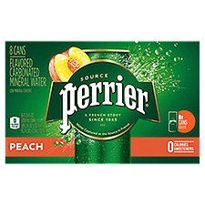 Perrier Peach, Flavored Carbonated Mineral Water, 89.2 Fluid ounce
