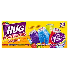 Little HUG Fruit Barrels, Original, Kids Drinks Variety Pack, 20 Count, 8 FL ounce Bottles