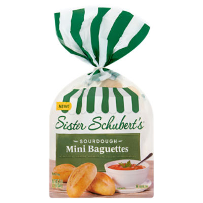 Sister Schubert's Sourdough Mini Baguettes Rolls, 8 count, 16 oz