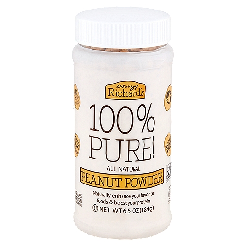 Crazy Richard's 100% Pure! Peanut Powder, 6.5 oz