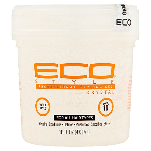 Eco Style Krystal Professional Styling Gel, 16 fl oz
Repairs, conditions, defines, moisturizes, smoothes, shines*
* Based on Eco Style Consumer Response

Hydrolyzed Wheat Protein
This plant-derived wheat protein helps repair and restore strength and health to dry or damaged hair. This exceptional natural humectant helps bind moisture to the hair strand. Maintaining your hair's optimum moisture balance. Hair is hydrated, soft, smooth and shiny.
