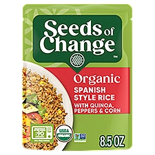 SEEDS OF CHANGE Certified Organic Spanish Style Rice With Quinoa, Peppers & Corn, Organic Food, 8.5 Ounce