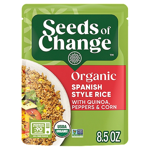 SEEDS OF CHANGE Certified Organic Spanish Style Rice With Quinoa, Peppers & Corn, Organic Food