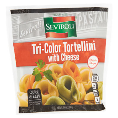 Seviroli Tri-Color Tortellini with Cheese Pasta, 14 oz - Price Rite