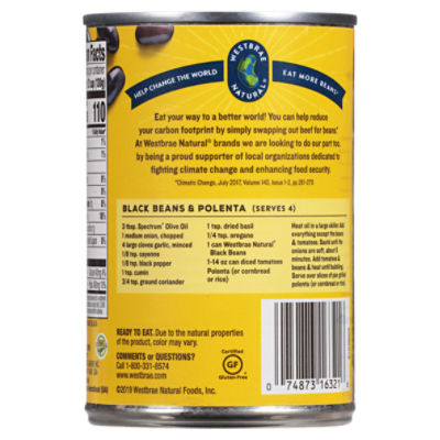  Westbrae Natural No Salt Added Organic Black Beans, 15 oz