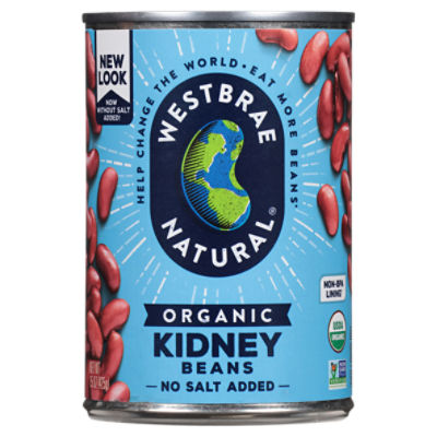 Westbrae Natural Organic No Salt Added Kidney Beans, 15 oz