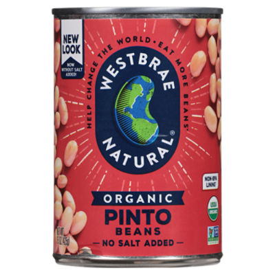 Westbrae Natural No Salt Added Organic Pinto Beans, 15 oz